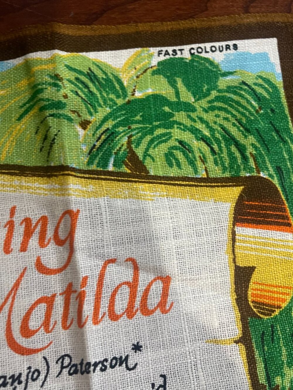Vintage Heil Waltzing Matilda Pure Linen Australian Tea Towel - Picture 3 of 12